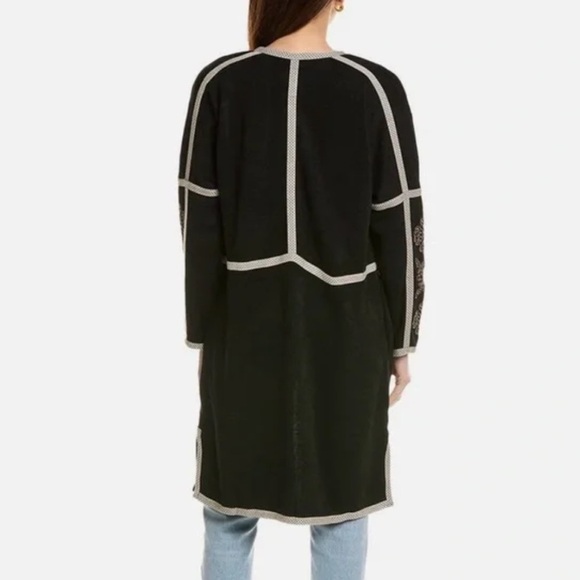 JOHNNY WAS Biya Mila Embroidered Knit Long Sleeve Boxy Sweater Kimono Duster NWT - Picture 2 of 16